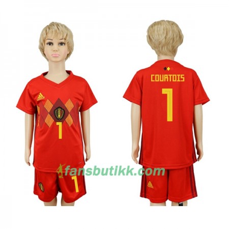 Fotball-VM 2018 Belgia drakt Courtois 1 Barn Hjemmetrøye